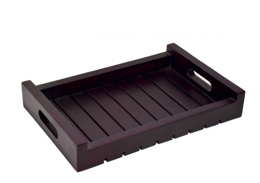 modern stylish wooden serving tray 
