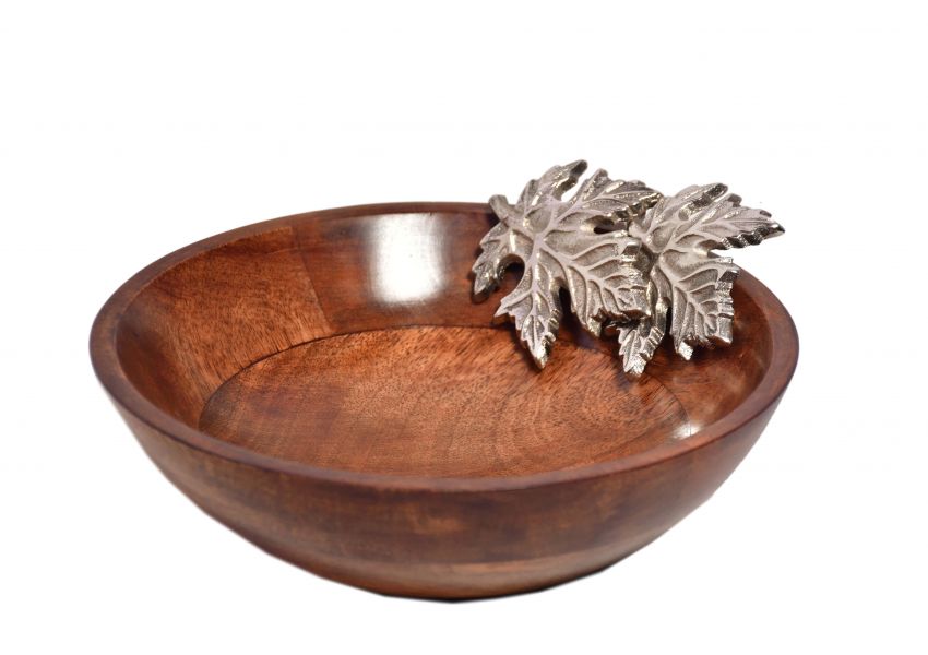 maple leaf serving bowl